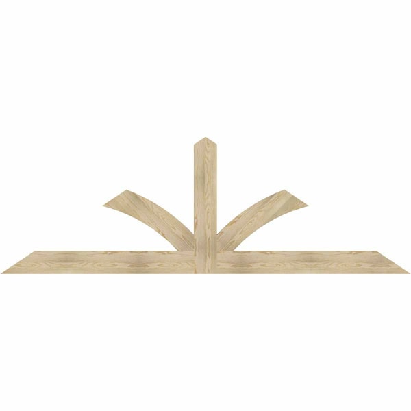 Ekena Millwork Richland Rough Sawn Timber Gable Bracket, Douglas Fir, 108"W x 36"H x 2"D x 6"F, 8/12 Pitch GBW108X36X0206RIC00RDF - main